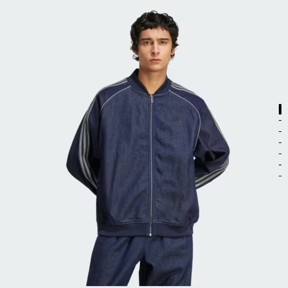NWT Adidas Blue Denim Adicolor Jacket